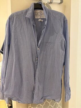 Frank & Eileen “Eileen” light blue polka dot button down Shirt